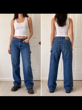 Carhartt Women’s Carpenter Regular Straight Leg Denim Jeans Size 2 Workwear